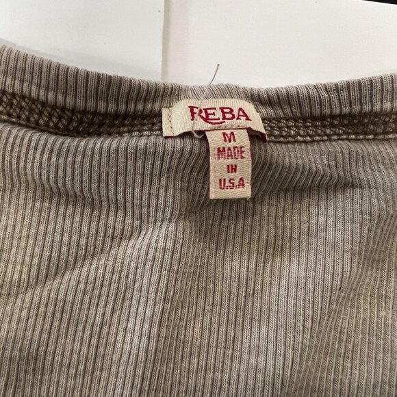 REBA long tunic flared asymmetrical hem top stitching ladies medium - Picture 2 of 13